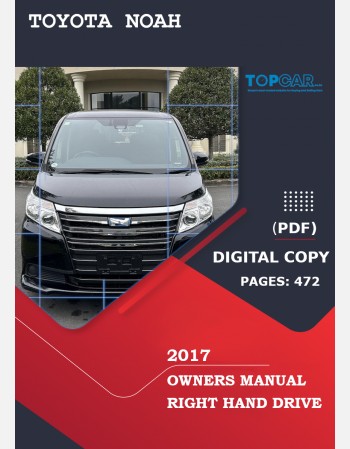 toyota noah 2017 owners manual in english